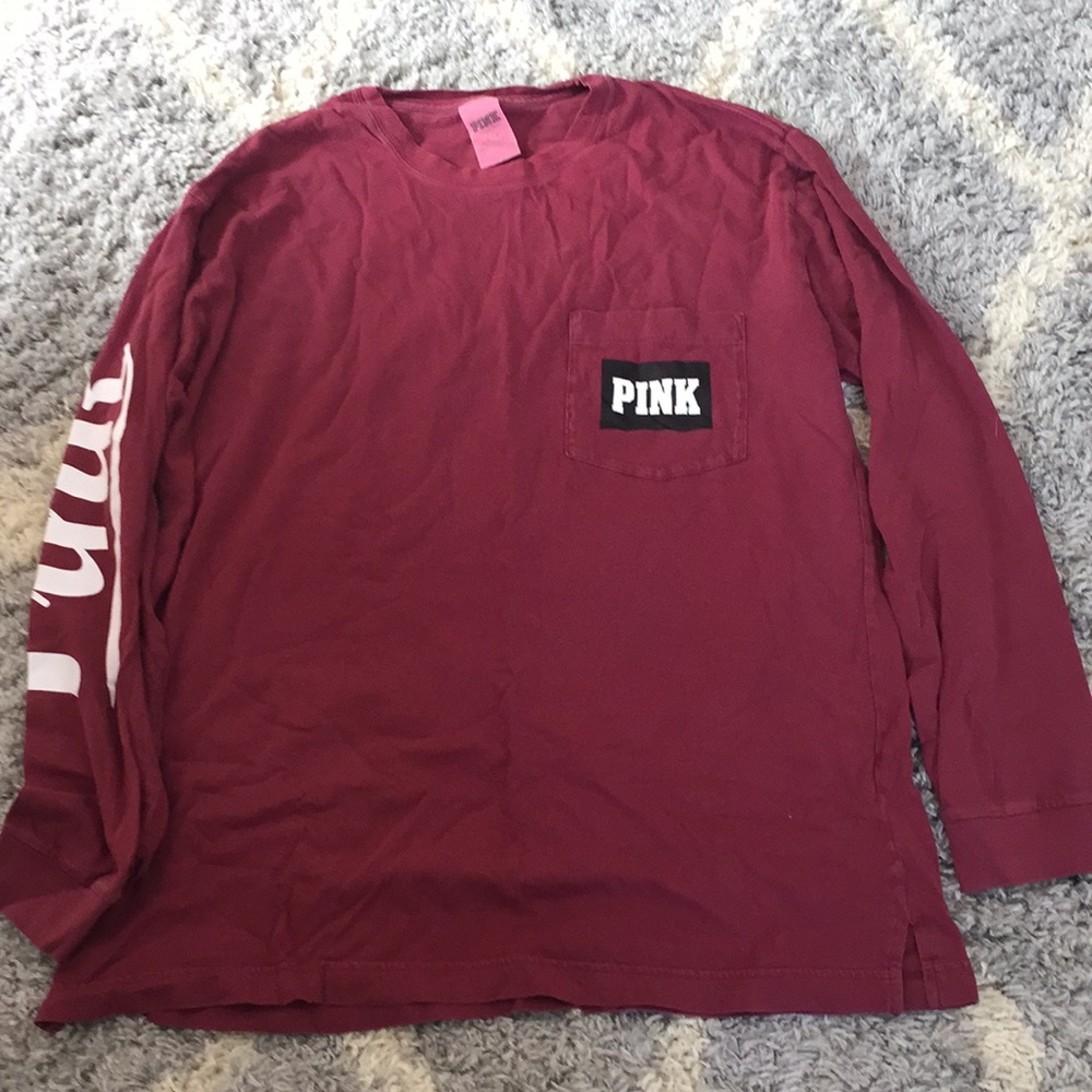 Maroon Victoria’s Secret Pink Long Sleeve